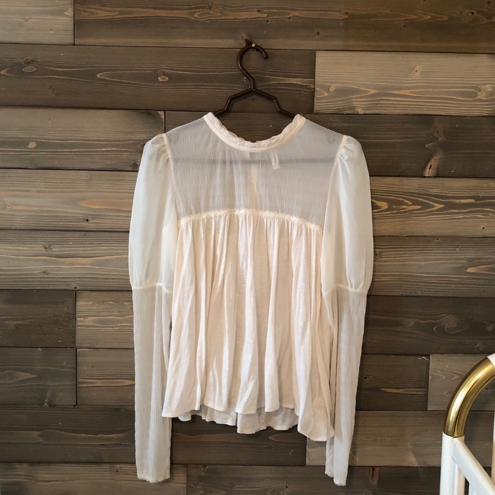 FREE PEOPLE sheer blouse